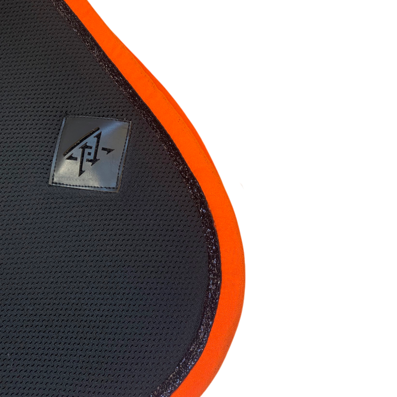 Oxxer - Tapis de selle Mesh noir/ orange paillettes noires | - Ohlala