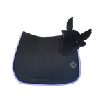 Oxxer - Tapis de selle Mesh noir/ lilas paillettes noires | - Ohlala