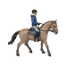 Papo - Uitritpaard met beige ruiter | - Ohlala