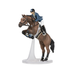 Papo - Springpaard met bruine ruiter | - Ohlala