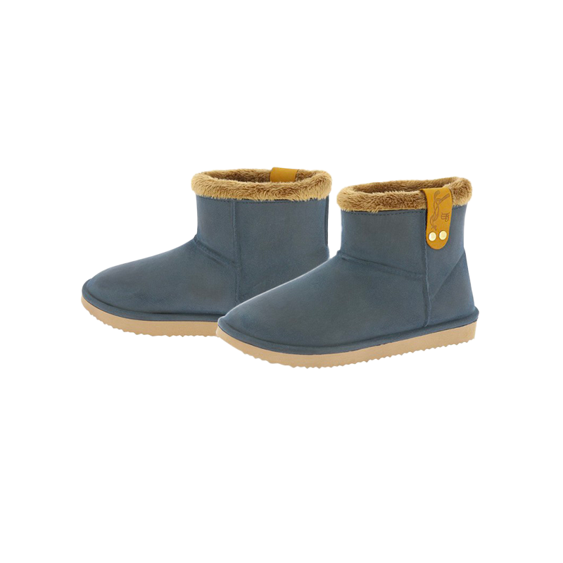 Pénélope Store - Boots fourrées marine/ brun | - Ohlala