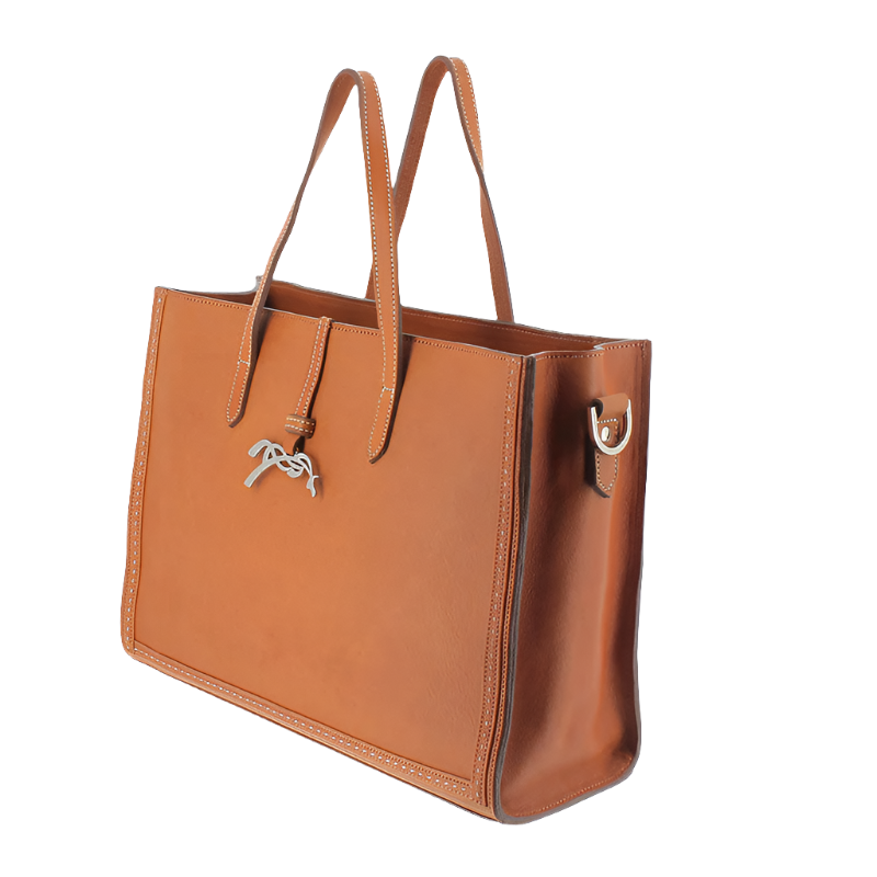 Pénélope - Sac à main Romane cognac | - Ohlala