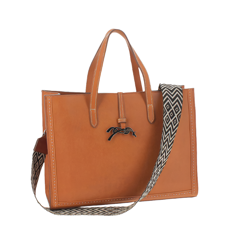 Pénélope - Sac à main Romane cognac | - Ohlala