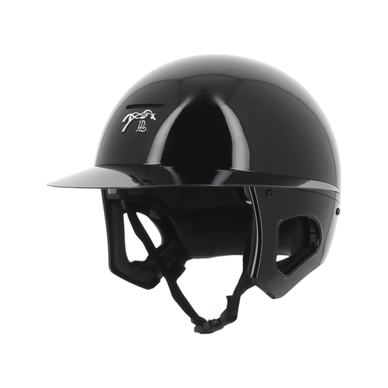 Pénélope - Casque d'équitation visière polo noir brillant Pénélope X Freejump | - Ohlala