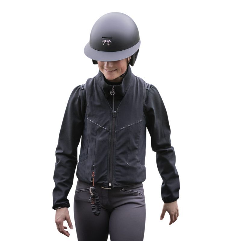 Pénélope - Casque d'équitation visière polo noir mat Pénélope X Freejump