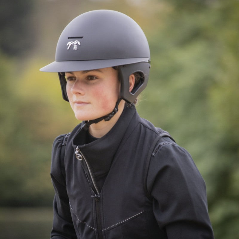 Pénélope - Casque d'équitation visière polo noir mat Pénélope X Freejump
