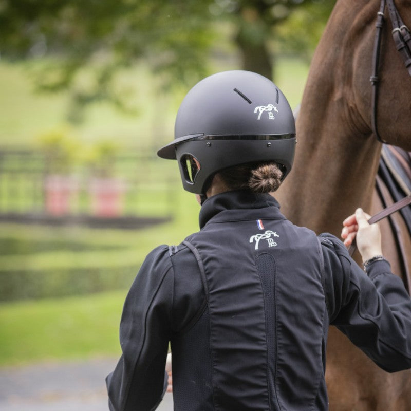 Pénélope - Casque d'équitation visière polo noir mat Pénélope X Freejump