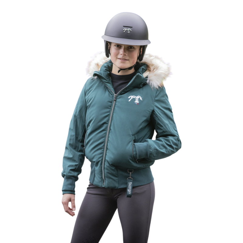 Pénélope - Casque d'équitation visière polo noir mat Pénélope X Freejump