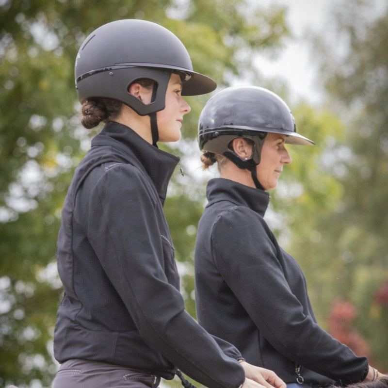 Pénélope - Casque d'équitation visière polo noir mat Pénélope X Freejump