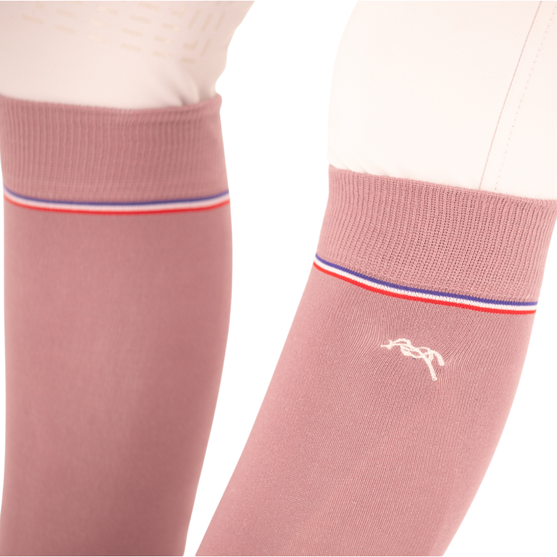 Pénélope - Chaussettes Luxe rose poudré (x2) | - Ohlala