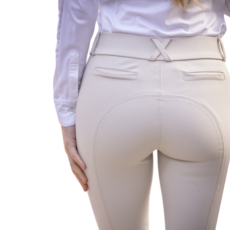Pénélope - Pantalon d'équitation femme Majestic beige | - Ohlala