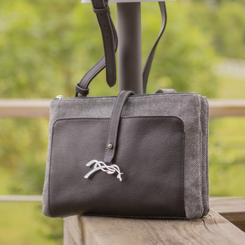 Pénélope - Sac Pablito grand modèle Chevron noir | - Ohlala