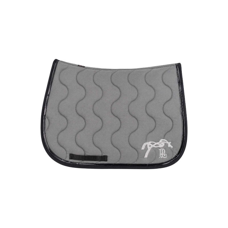 Pénélope - Tapis de selle Classique gris foncé/ noir