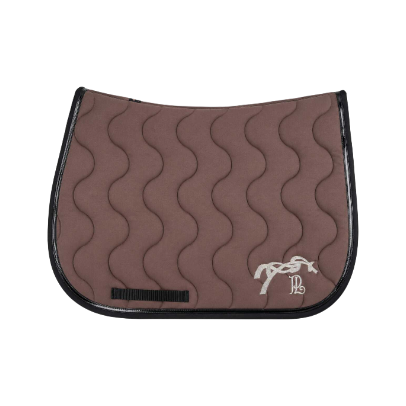 Pénélope - Tapis de selle Classique marron glacé/ noir