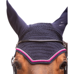 Pénélope - Bonnet pour chevaux Diamant marine/fuchsia