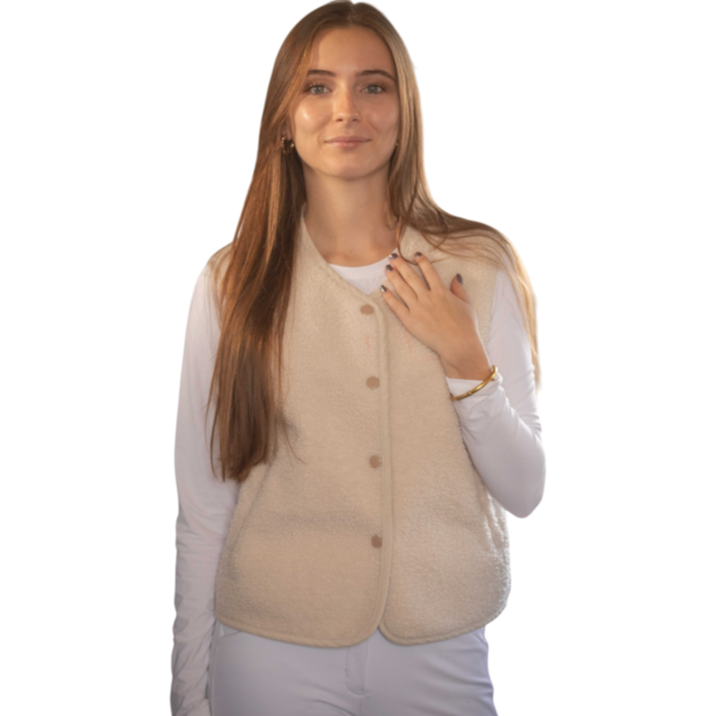 Pénélope - Gilet sans manches femme Charline écru