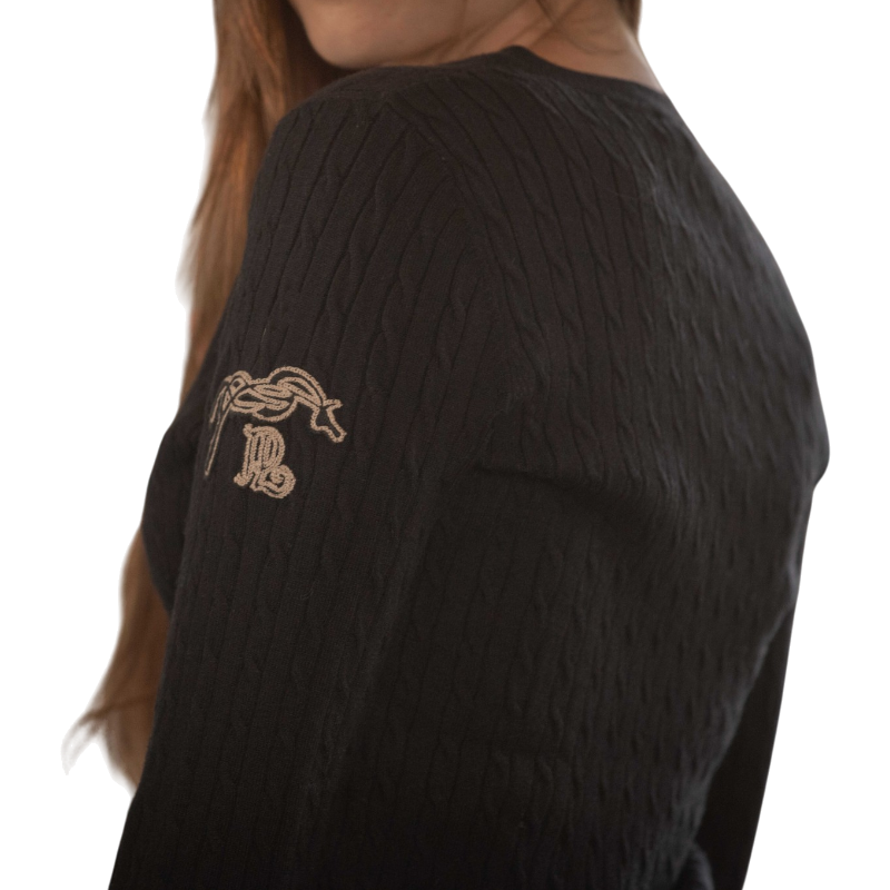 Pénélope - Pull manches longues col en V femme Virgile noir