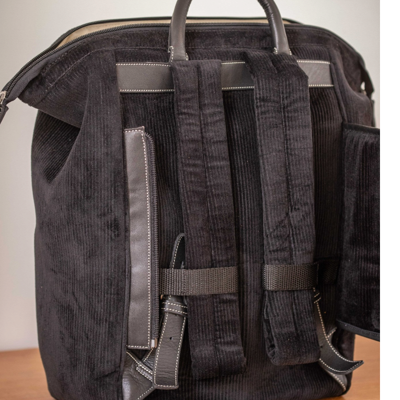 Pénélope - Sac à dos Backy velours noir