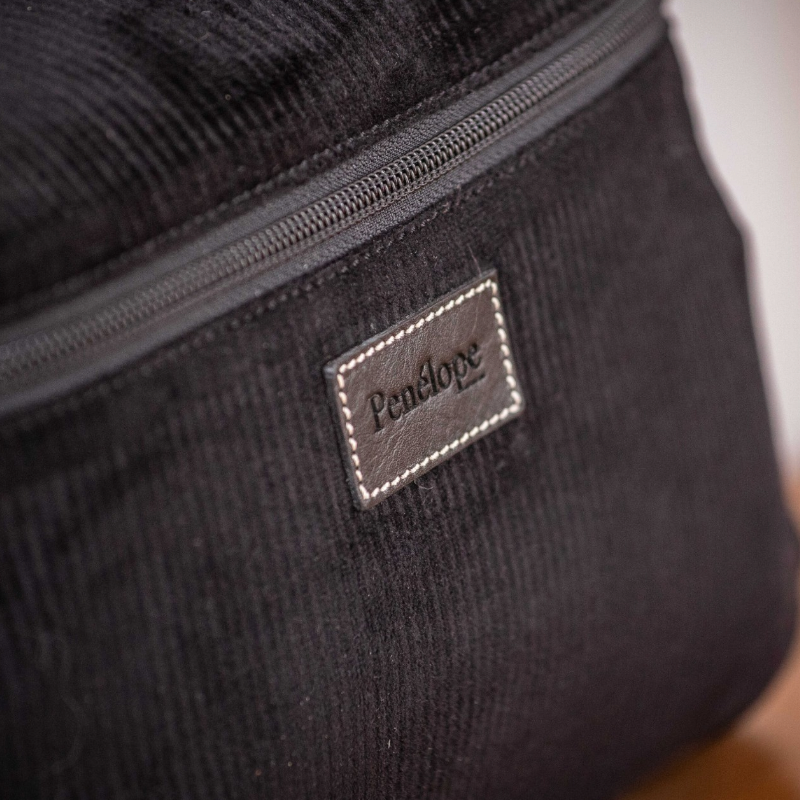 Pénélope - Sac à dos Backy velours noir