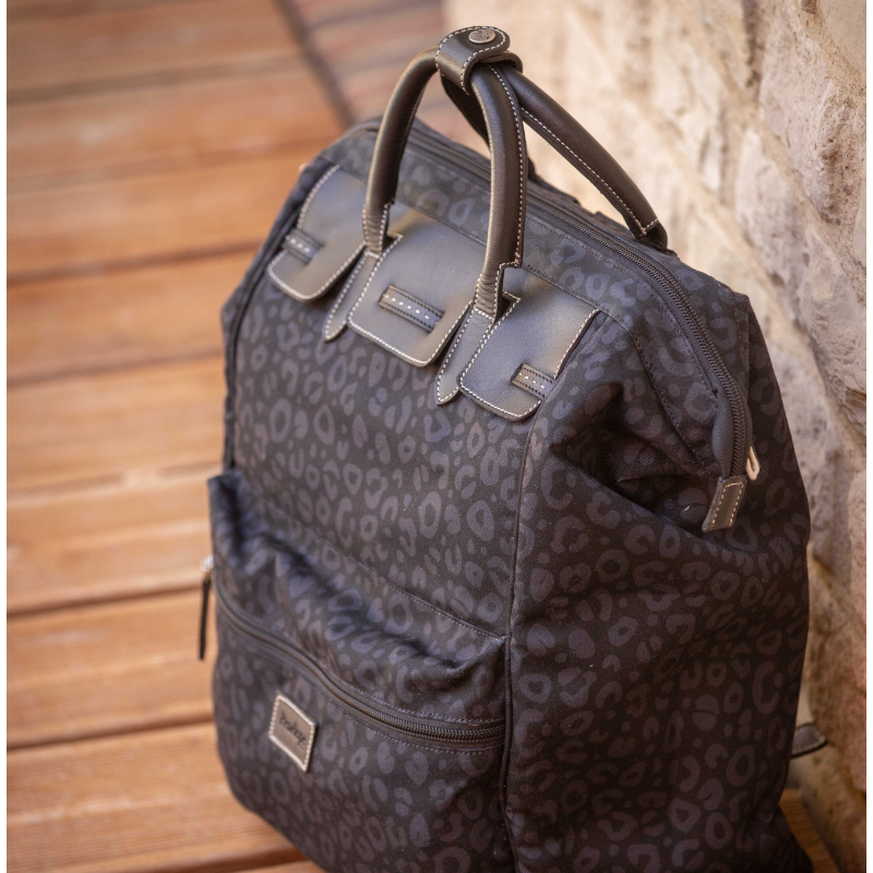 Pénélope - Sac à dos Backy léopard noir