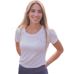 Pénélope - Dames T-shirt korte mouwen Techty Honey ecru