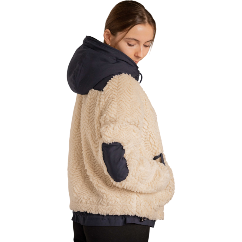 Pénélope - Veste manches longues polaire femme Léontine écru