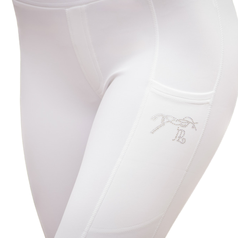 Pénélope Store - Legging d'équitation femme Delphe pull-on blanc | - Ohlala