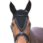 Pénélope - Lang paardenhoofdkapje Strass zwart | - Ohlala