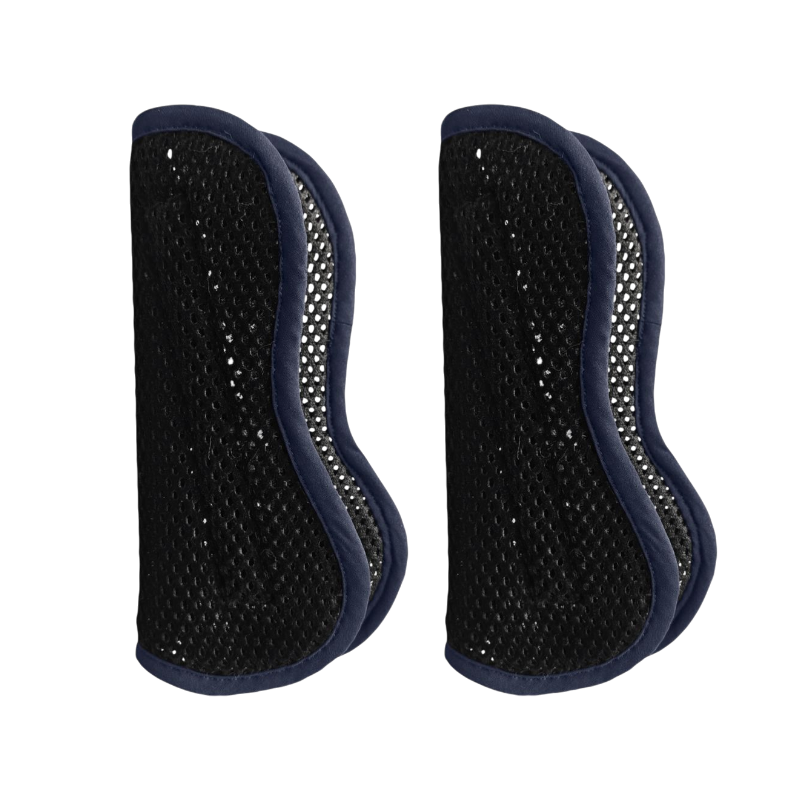 Pro Confort - Kalou open beenbeschermers voering cups 3D mesh velours zwart/ marine