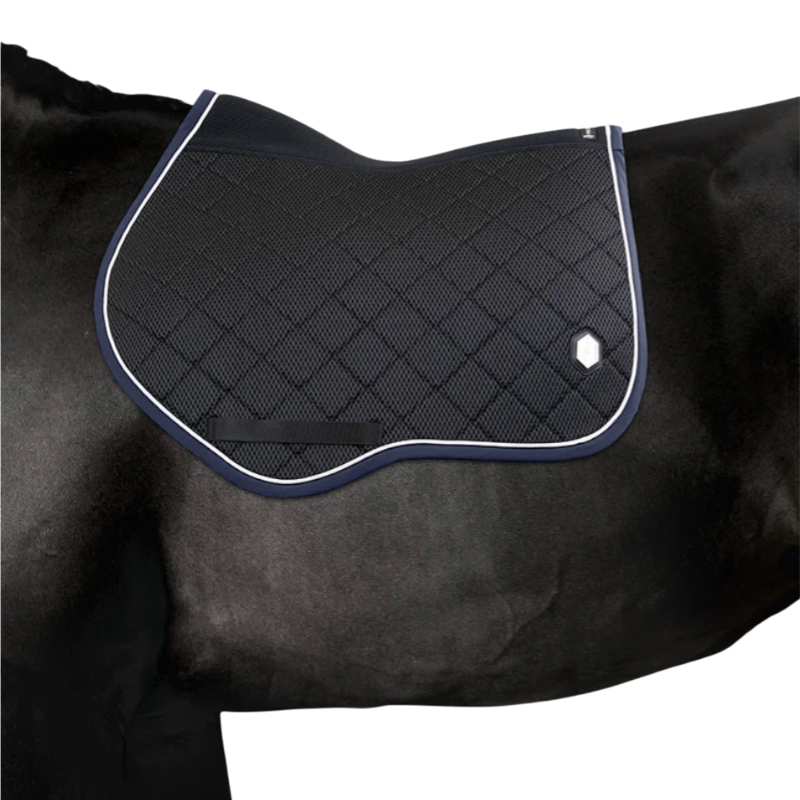 Pro Confort - Dynamix Mesh fluweel 3D zwart/marine zadeldek