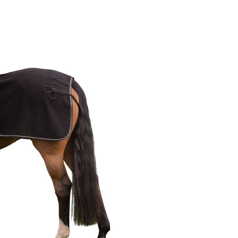 Paddock Sports - Couvre-reins polaire Diagonal noir