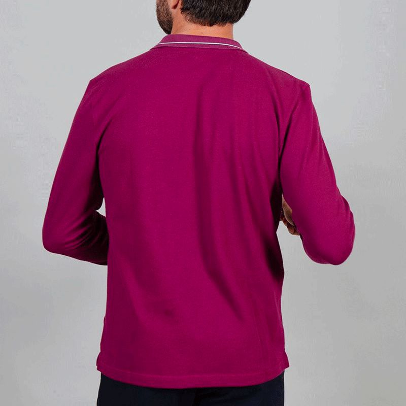 Harcour - Polo manches longues homme Pablo violine | - Ohlala