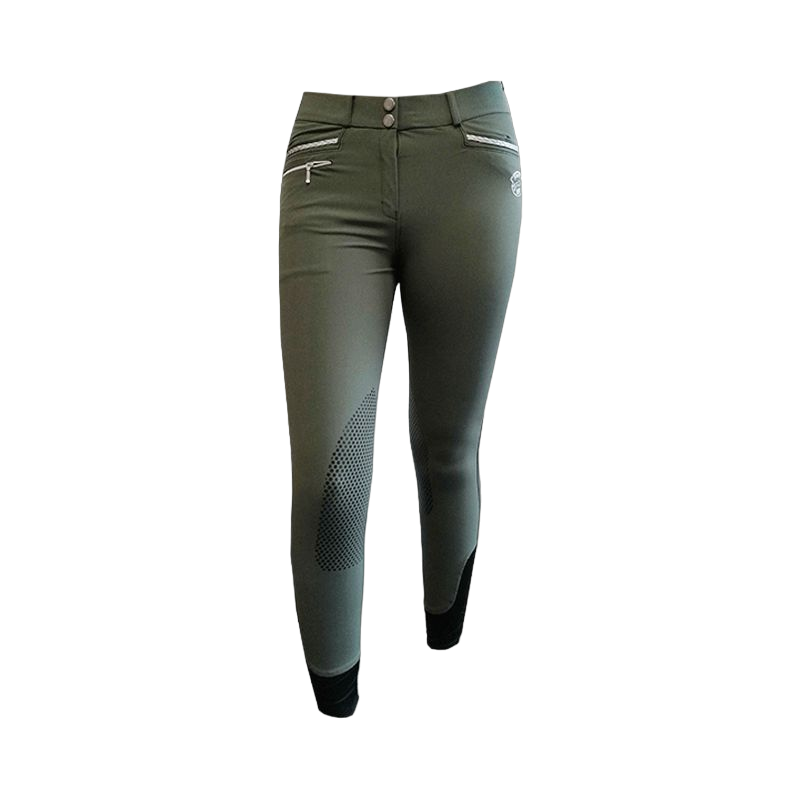 Pantalon D'équitation Dublin Jeunesse Taille 12 – Pull-on, Genou Daim, Kaki – Occasion