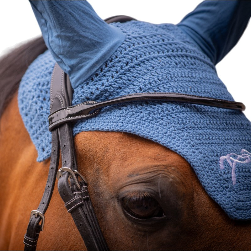 Pénélope - Bonnet pour chevaux coton bleu lagon | - Ohlala