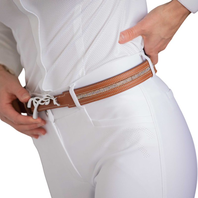 Pénélope - Ceinture signature Strass cognac