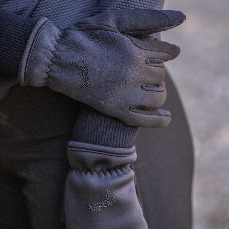 Pénélope - Gants d'équitation Wintertech noir | - Ohlala