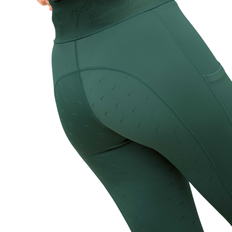 Pénélope - Legging d'équitation femme Delphe pull-on vert foncé