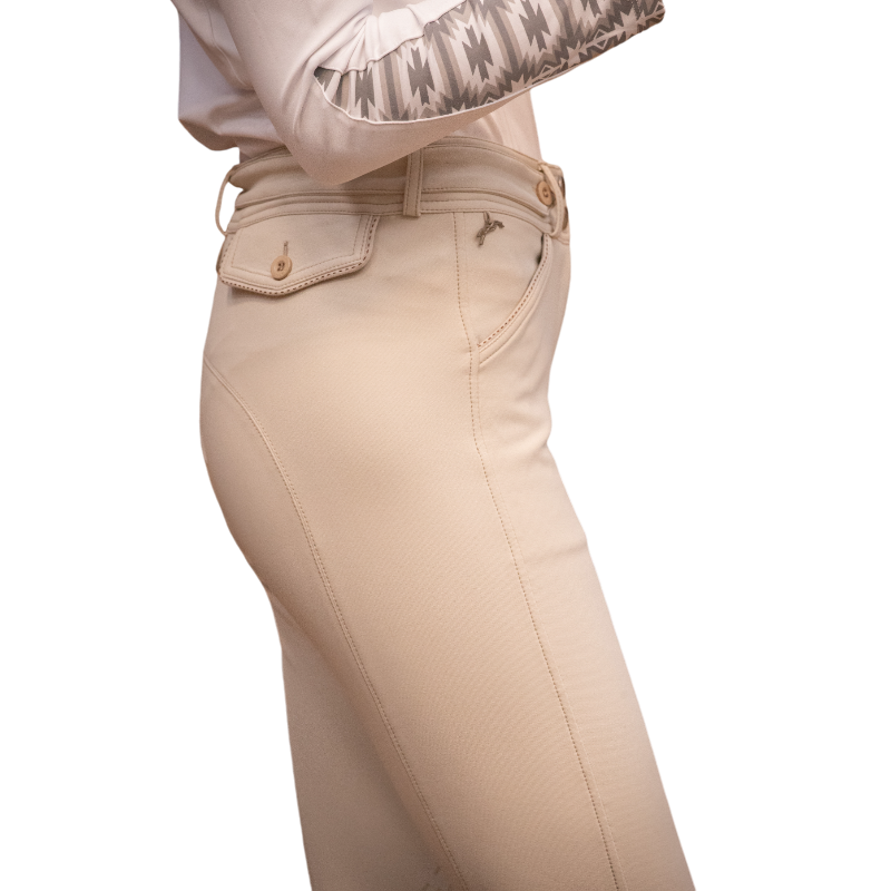 Pénélope - Pantalon d'équitation femme Point Sellier crème | - Ohlala