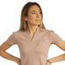 Pénélope - Dames kortmouw polo Josie beige/roze | - Ohlala