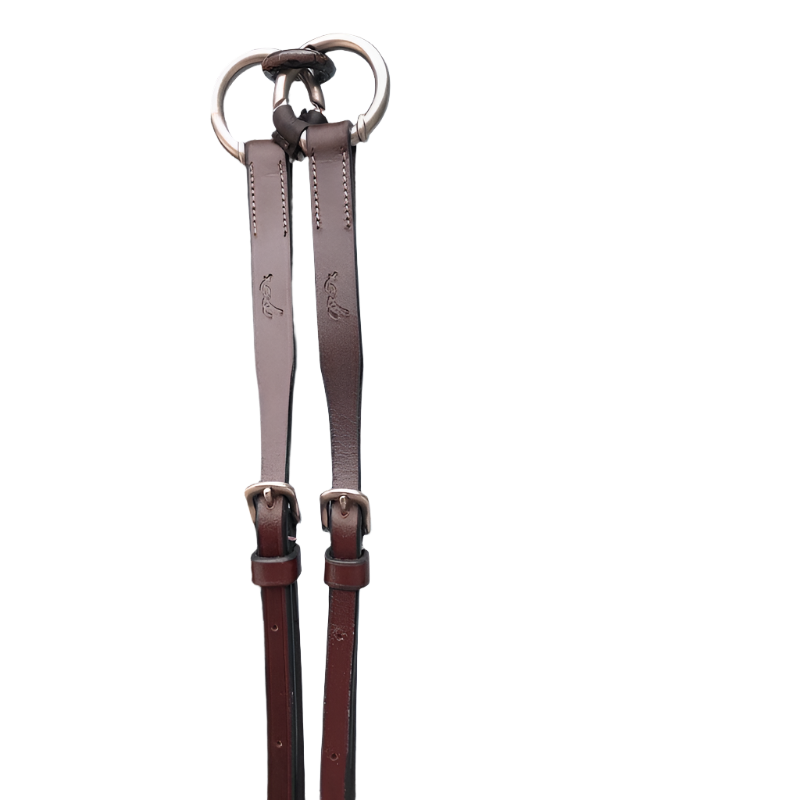 Pénélope - Fourche de martingale avec anneaux ouvrables havane | - Ohlala