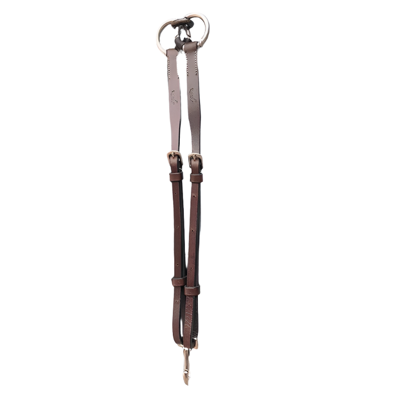 Pénélope - Fourche de martingale avec anneaux ouvrables havane | - Ohlala