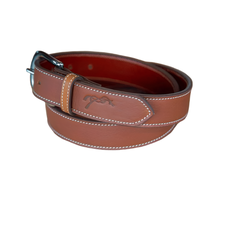 Pénélope - Ceinture femme Initial cognac | - Ohlala