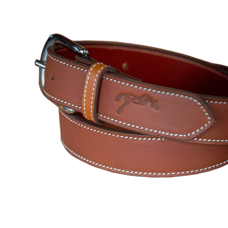 Pénélope - Ceinture femme Initial cognac | - Ohlala