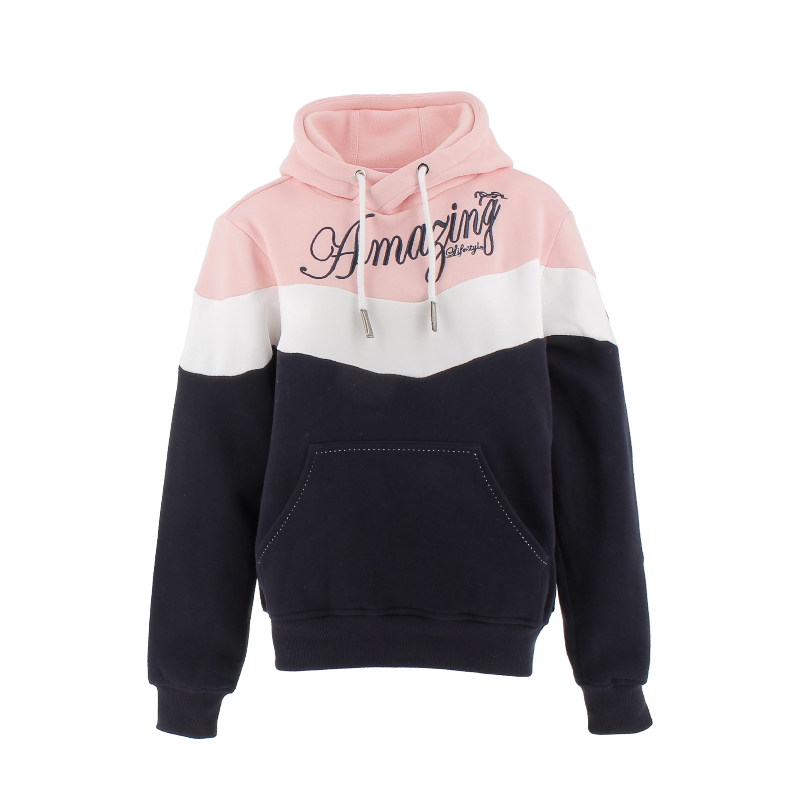 Pénélope - Sweat Artémis marine/ blanc/ rose | - Ohlala