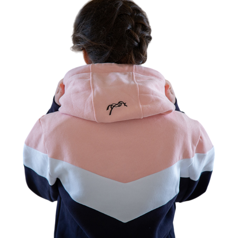 Pénélope - Sweat Artémis marine/ blanc/ rose | - Ohlala
