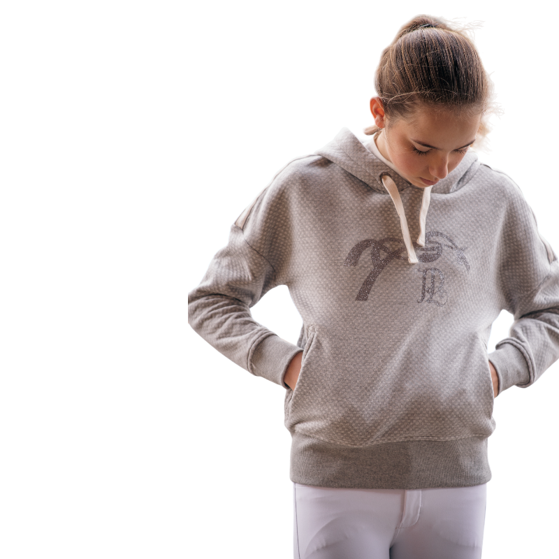 Pénélope - Sweatshirt à capuche manches longues junior Chilly gris | - Ohlala