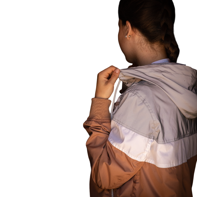 Pénélope - Veste coupe vent Celecce caramel/ gris | - Ohlala