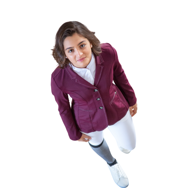 Pénélope - Veste de concours femme Paris Air soft prune | - Ohlala