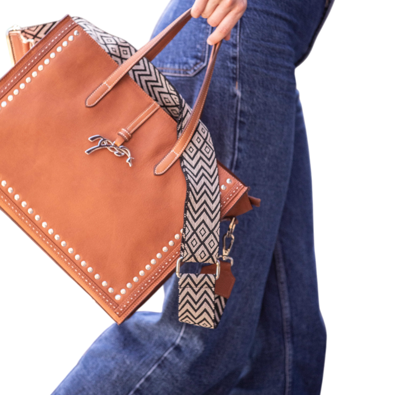 Pénélope - Sac à main Naily Romane cognac