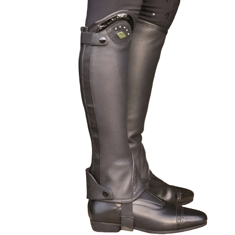 Pénélope - Mini-chaps cuir Prisca noir | - Ohlala